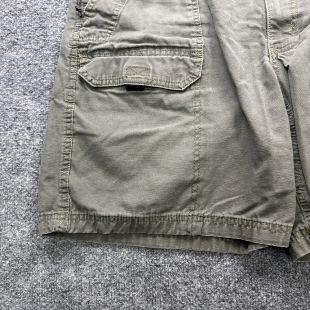 Wrangler Authentic Issue Cargo Shorts Mens 38 Olive Green Canvas Workwear